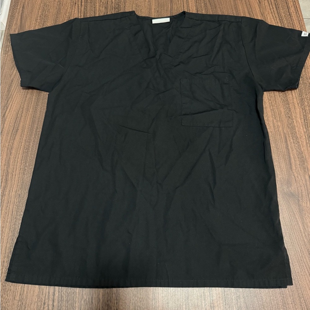 Uniform Advantage UA Scrubs Black Top Medical Uniform Size L